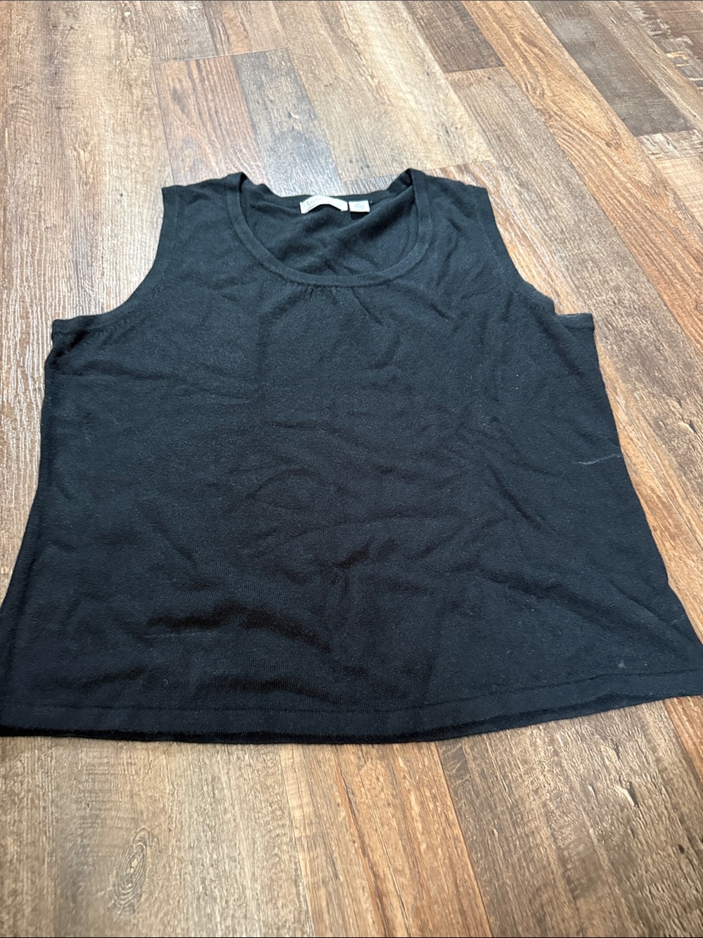 Luxe Black Sleeveless Knit Tank